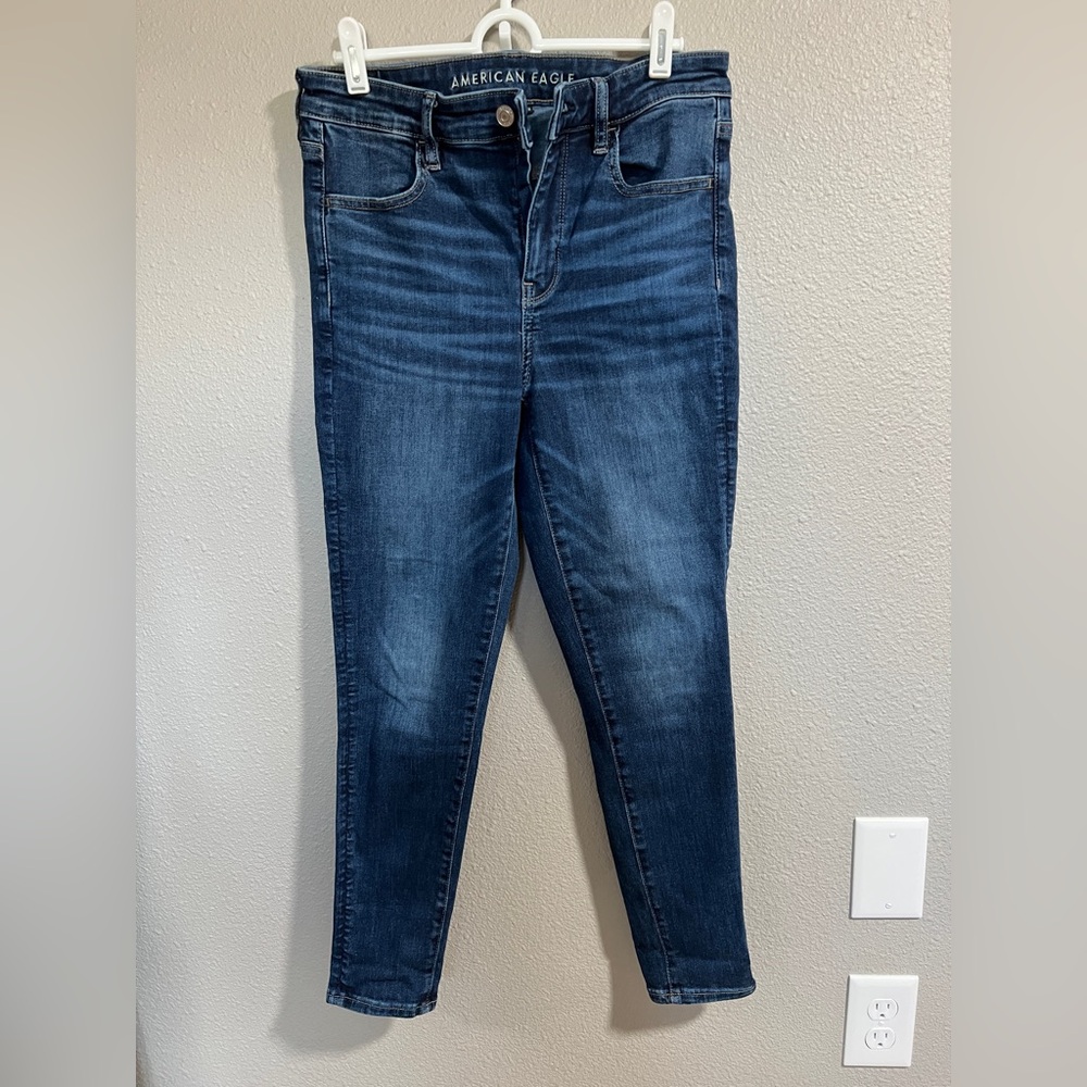 American Eagle Women's Dark Blue Stretch Jeans